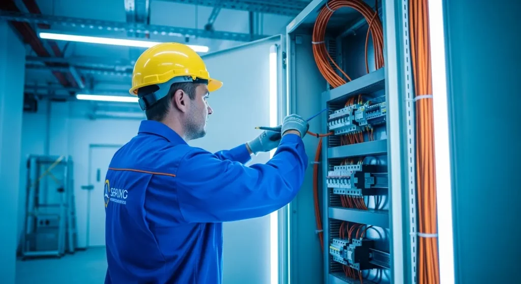 jasa kontraktor listrik profesional mengerjakan instalasi panel listrik